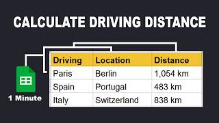 How to Calculate Driving Distance in Google Sheets | Google Maps Distance Formula Tutorial