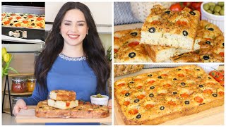 خبز الفوكاتشا الإيطالي بزيت الزيتون هش قطني ولذيذ😋من أروع مايكون وبطريقة سهلة جدا👌Focaccia Bread