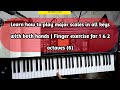 Learn how to play major scales in all keys with both hands | Finger exercise for 1 & 2 octaves (6)