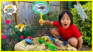 Ryan's Bug Hunting the backyard at home Pretend Play!!!