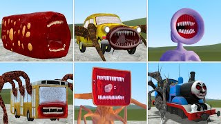 TRAIN EATER vs CAR EATER vs SIREN HEAD vs BUS EATER vs CHOO CHOO CHARLES vs MEGAHORN (GMOD)