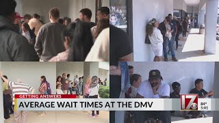 Average wait times at the DMV in North Carolina