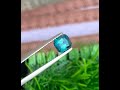 gorgeous ink blue tourmaline gemstone cushion cut 1.10 carats