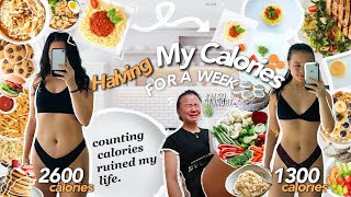 I HALVED My Calories For A Week *VERY DIFFICULT*
