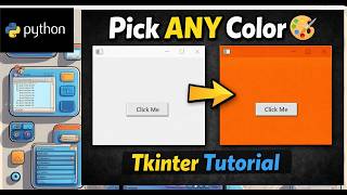 Tkinter Color Chooser Tutorial in Python 🎨 | Change Background Color Dynamically | Tkinter Project