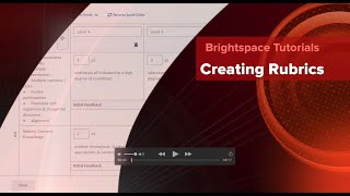 Creating Rubrics in Brightspace