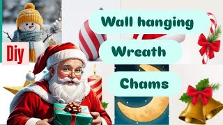 diy wall hanging easy  and beautiful wreath for christmas 😱!! diy wreath chams diy 😱😱