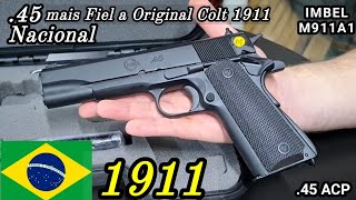 1911 .45 Clássica da Imbel! M911A1, nacional mais fiel à Colt 1911A1. Monofilar de 7+1