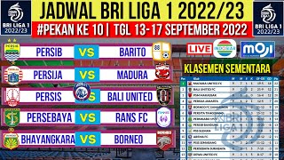 Jadwal Liga 1 2022 Pekan 10 | Persija vs Madura | Klasemen Bri Liga 1 Terbaru Hari ini~Live Indosiar