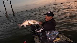 Corpus Christi, TX Kayak Fishing.. (30mph winds-COLD FRONT)