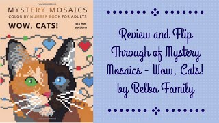 Review and Flip Through of Mystery Mosaics - Wow, Cats! by Belba Family