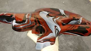 Magic Marble Swirl paint Guitar