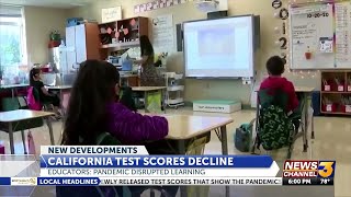 California test scores decline, how local school districts are responding