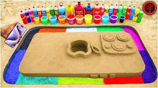 How to make Giant iPhone 15 Titan with Sand, Giant Fanta, Coca Cola, Chupa Chups and Mentos New