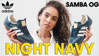 This ADIDAS SAMBA OG is HIGH QUALITY! Night Navy On Foot Review and How to Style