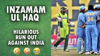 Inzamam ul haq hilarious run out | inzamam ul haq run out vs india | inzamam ul haq run out angry