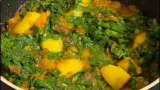 Aloo palak Recipe | Easy \u0026 Simple Healthy Spinach Potato | Aalu Palak ki Sabzi