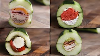 Cucumber Subs 4 Ways