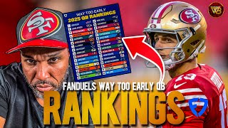 49ers QB Brock Purdy Ranks 23rd in FanDuels Way Too Early Rankings