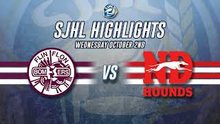 HIGHLIGHTS: Flin Flon Bombers @ Notre Dame Hounds, Oct. 2, 2024