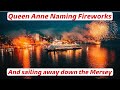 Queen Anne fireworks on Liverpool’s river Mersey