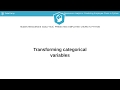 Python Tutorial: Transforming categorical variables