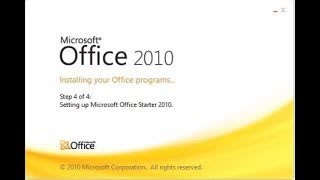 Free Microsoft Office Starter 2010 for Windows 10