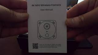 VIDCASTIVE 4K Mini Spy Camera WiFi Hidden Wireless Nanny Cam Small Indoor Home Security Secret