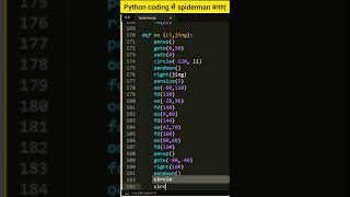 Create a Spiderman using python coding | python programer #tech #python #coding