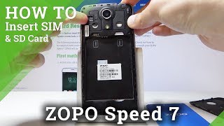 How to Insert SIM \u0026 SD Card in ZOPO Speed 7 - SIM \u0026 SD Installation