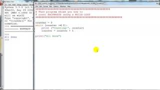 Python 3: While Loop -- Counting Backward