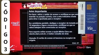 Resolva de Uma Vez Código 1 e 3 Na Sua Claro TV! Possíveis Problemas