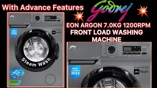 New Launch Godrej 7Kg front load washing machine Eon Argon 1200 Rpm Full review 2024॥How to use Demo