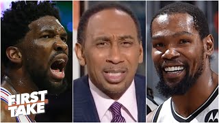Stephen A.: Kevin Durant is more of an MVP than Joel Embiid! | First Take