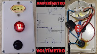 veja como montar um painel de teste portátil com voltímetro e amperímetro digital de alta precisão