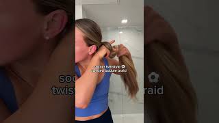 Soccer hairstyle: twisted bubble braid #soccer #hairtutorial #hairgoals #soccergirl
