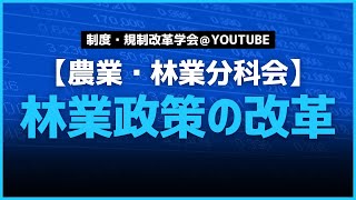 【農業林業分科会(2023年７月25日)】林業政策の改革[制度・規制改革学会]