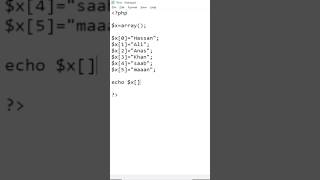Array in php - write easy method - php tutorial