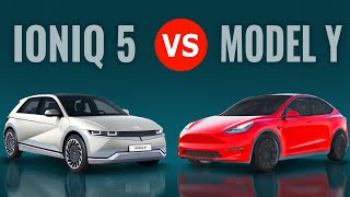 Tesla MODEL Y vs. Hyundai IONIQ 5 ( in 5 min! )