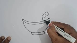 Fruit basket drawing/how to draw a fruit basket step by step/easy drawing for kids