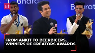 From Ankit Baiyanpuria to BeerBiceps, winners of India's maiden National Creators Awards