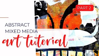 Part 2: Four Abstract Mixed Media Paintings From 1 Piece of Paper #arttutorial #mixedmedia