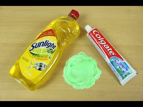 How do you make slime with toothpaste and soap?