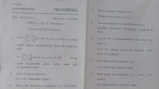 SM25A # Nov 2023 # Part A # Algebraic structure -1