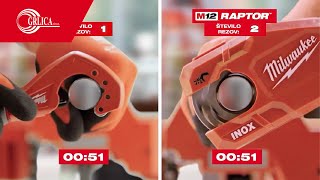 Primerjava: Rezalnik cevi MILWAUKEE® M12™ RAPTOR™ vs. ročni rezalnik cevi