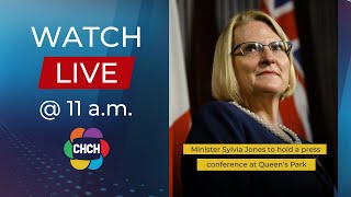 Minister Sylvia Jones speaks at Queen's Park, Toronto at 11 a.m. Monday