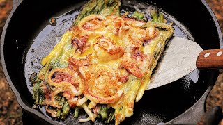 비오는날 해물파전 / 캠핑요리 / 막걸리 한잔/ seafood pancake / Haemul Pajeon / 캠핑한끼