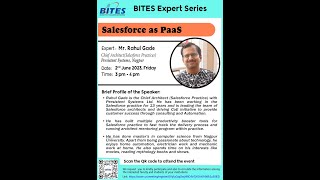 BES(BITES Expert Series) on 02/06/2023 Expert: Rahul Gade, Chief Architect, Persistent Systems