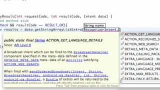 Android Application Development 186 Voice Recognition Result