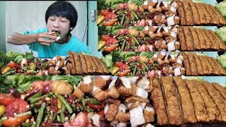 หมูกรอบตำถั่วน้ำปลาร้านัวๆเผ็ดๆแกล้มผักสดแซ่บคักขนาดครับพี่น้องMUKBANG EATING SHOW/โก้อีสานพาแดก